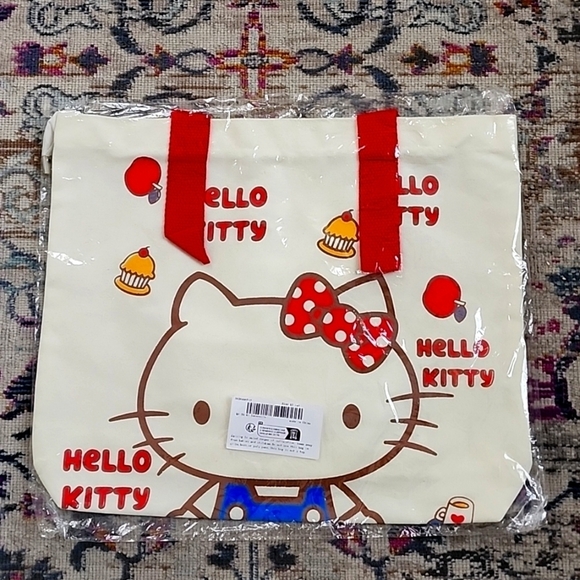 NWT Hello Kitty Women's Canvas Tote Bag, sz MD - Picture 3 of 4